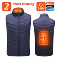 thumbnail image 3 of 21 ZONAS DE CALEFACCIÓN Chaleco calefaccionado para hombres y mujeres, chaqueta calefactable de invierno con USB, chaleco térmico con calefacción automática, chaqueta de plumón calefactora, chaleco Wa, 3 of 5