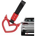 thumbnail image 2 of LANFENG Rings Heart Shaped Car Handle Straps Drift Charm Rear Bumper Warning Decor Heart Hand Strap Drift Charm for Car Bus Subway Interior Exterior Decoration, Refer to description, 2 of 12
