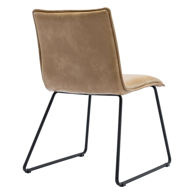 Duhome Faux Leather Dining Chairs Set of 2 with Metal Legs Modern
