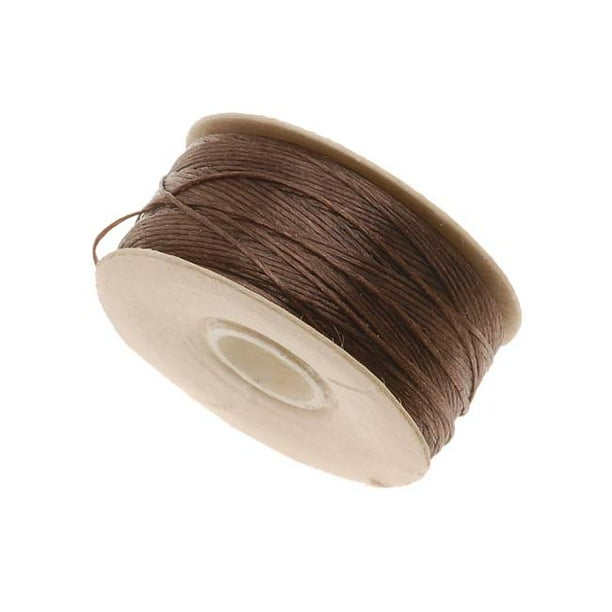 NYMO Nylon Beading Thread Size D for Delica Beads Brown 64 Yards (58 Meters)