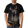 thumbnail image 4 of LAOLIUSN Men's Deer Graphic T Shirt Buck Wildlife Hunting Tee Forest Antler All Over Print Crew Neck Short Sleeve Shirt S-4XL, 4 of 7