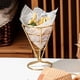 thumbnail image 3 of Soportes de acero inoxidable para conos de helado, papas fritas, exhibición de conos de comida para waffles, pizzas, charcutería, artículos para fiestas de restaurantes y cocinas., 3 of 7