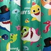PinkfongTeal Baby Shark Christmas Wrapping Paper 60 sq ft 1 Roll