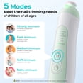 thumbnail image 6 of COSLUS CX52 Rechargeable Baby Nail Trimmer,Electric Nail File,5 Modes & 6 Grinding Heads for Infant Toddler Kid,Green, 6 of 9