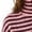 Red, variant on Striped Sweater Women Fall Winter Long Sleeve Drop Shoulder Oversized Zip Up Turtleneck Sweater Jacket