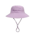 thumbnail image 4 of Besolor Toddler Baby Sun Hat Boy Girl Summer Cotton Bucket Hat Kids Adjustable Sun Protection Wide Brim Beach Hat, 4 of 5