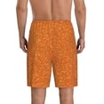 thumbnail image 3 of Kdxio Orange Glitter Print Mens Sleep Shorts Bottoms Soft Comfy Pajama Wear Pants with Drawstring Pockets, 3 of 7