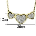 thumbnail image 2 of IP Gold(Ion Plating) Stainless Steel Necklace with No Stone for Women No Stone Stone Color Style TK1127 Size 16, 2 of 2