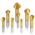 thumbnail image 1 of brocas avellanadoras HSS de 90° para avellanar metales de titanio, herramienta para achaflanar tornillos, aptas para bricolaje, hogar y construcción en general, 1 of 5