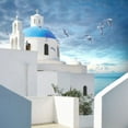 thumbnail image 2 of Hunziker, Steve 12x12 White Modern Wood Framed Museum Art Print Titled - Grecian Blue I, 2 of 4