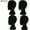 Black 4PCS, variant on Walbest 2PCS 11" Foam Wig Head, Tall Female Foam Mannequin Wig Stand and Holder for Style, Model And Display Hair, Hats and Hairpieces , Mask - for Home, Salon