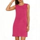 thumbnail image 3 of TaTaai Women's Sleeveless Slip Dress Solid Color Round Neck Casual Side Slit Pullover Dress Lightweight Stretchy Polyester Blend Gift, 3 of 6