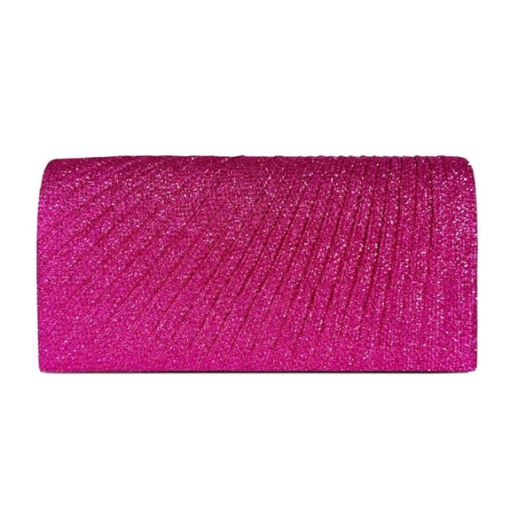 AOOOWER Elegant Evening Clutch Purse Sparkling Party Pleated Handbag Women Formal Party Clutch Bags for Weddings and Parties