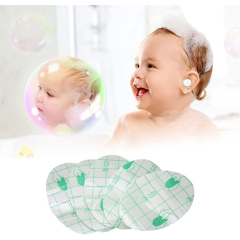 60 Pcs Ear Covers Waterproof Baby Shower Swimming Ear Stickers Newborn Ear Plugs Kids Disposable Ear Tape Ear Protectors Showering Surfing Snorkeling
