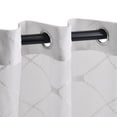 thumbnail image 2 of Impressions 2-Piece Kyrie Lattice Textured Sheer Curtain Panel Set with Grommet Header, White, 2 of 4