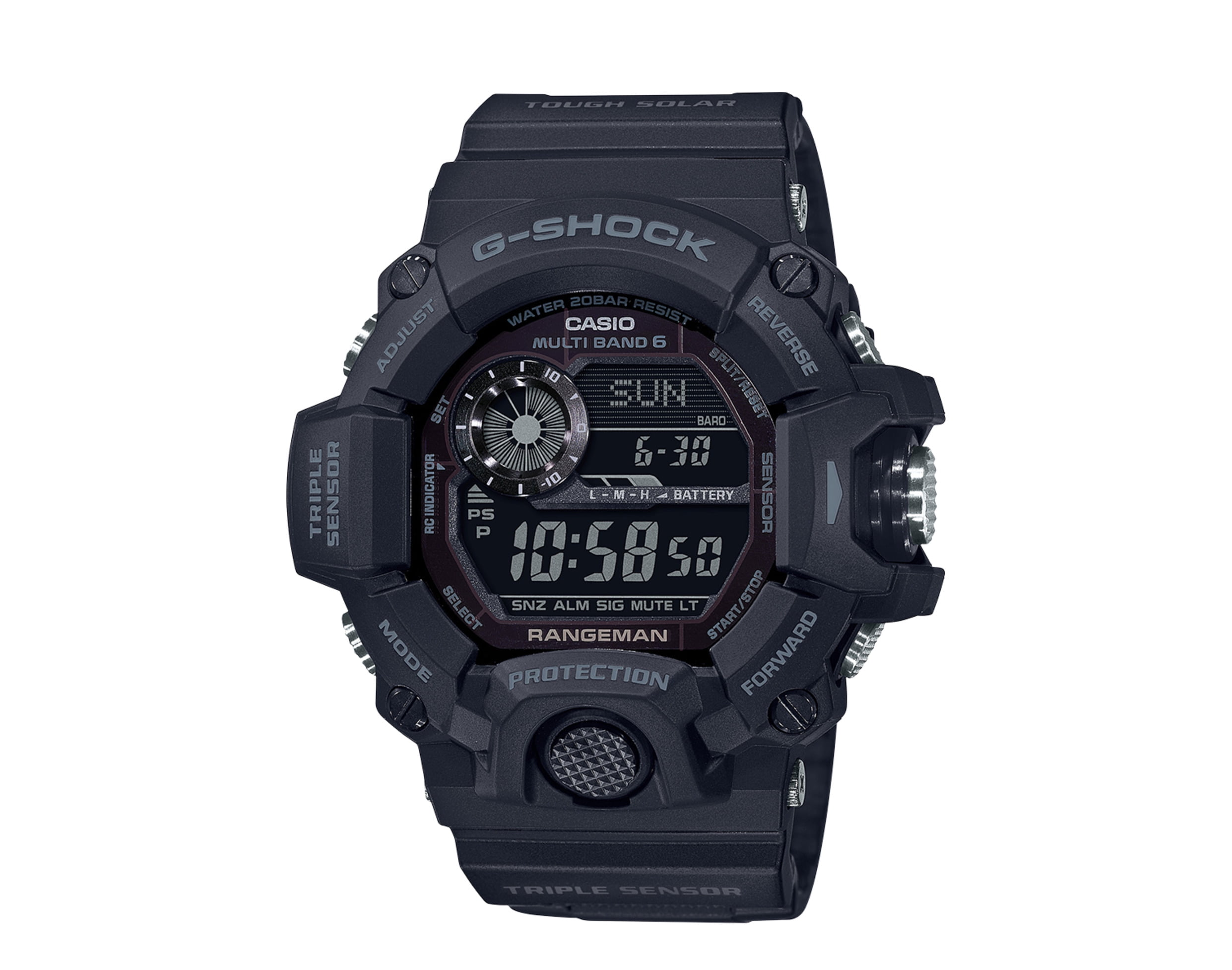 initial tjenestemænd hamburger Casio G-Shock GW9400 Rangeman Blackout Digital Resin Men's Watch -  Walmart.com