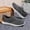 Grey, variant on Couple Solid Color Non- Casual Shoes for Men and Women with Widened Feet, Soft Sole Walking Shoes for Middle-Aged and Elderly People with Swollen Feet