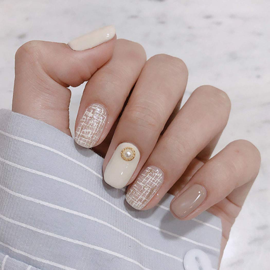 Square Press On Nails Short Pink Fake Nails Glitter False Nails Glossy Full Cover Nails Acrylic Wedding Party For Women And Girls 24pcs Walmart Com Walmart Com