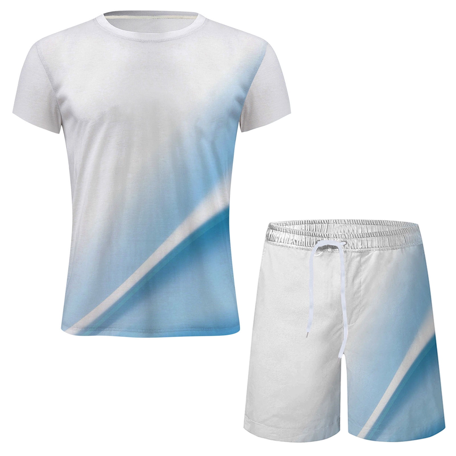 Amazon.com: Men' Tracksuit Casual Summer Short Shirt and