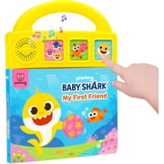 Baby Shark Shark My First Friend 3 Button Sound Book with Carrying Handle, Baby Shark Children's Sound Books, Interactive Learning Books For Toddlers, Learning & Education Toys, Baby Shark Gifts