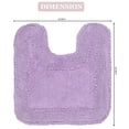 thumbnail image 3 of Home Weavers Radiant Bathroom Rug Toilet Rugs U Shaped Contour,Extra Thick Toilet Rug, Non-Slip Contour Mat for Bathroom, 100% Cotton Soft, Absorbent Water, Machine Washable, 20"x20" Contour Purple, 3 of 9