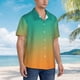 thumbnail image 3 of Fotbe Orange To Teal Gradient1 Camisa Hawaiana para Hombre Unisex – Camisa Casual de Verano con Botones de Manga Corta de Algodón y Lino,XX-Large, 3 of 7