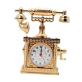 thumbnail image 5 of Tongina Retro Telephone Desk Clock Model Ornament 6.3x2x7.4inch Decorative Props Sculpture for Photography Background Stylish A, 5 of 8