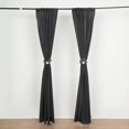 thumbnail image 3 of BalsaCircle 2 Panels Black 8 feet Polyester Drapery Backdrop Curtains Rod Pockets Party Events Decorations Supplies, 3 of 8