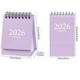thumbnail image 4 of Mini Desk Calendar 2026-2027, January 2026 until July 2027, 19 Months Standing Flip Small Desktop Calendar Twin-Wire Binding with Stickers for Home Office School(2PCS), 4 of 7