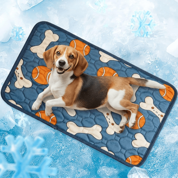 Dog Cooling Mat & Absorbent Pee Pad, Machine Washable Pet Cooling Blanket with Leak-Proof Backing, Non-Slip Crate Liner for Small to Medium Dogs