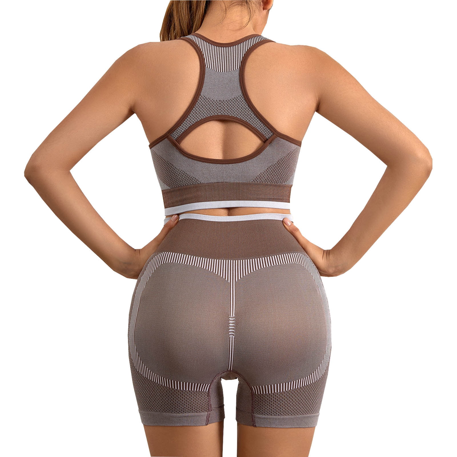 Odeerbi Lingerie for Women 2024 Sports Bras Shock-proof Underwear Running  Training Yoga Vest Wear Fitness Elasticity Bra Shorts Set Black