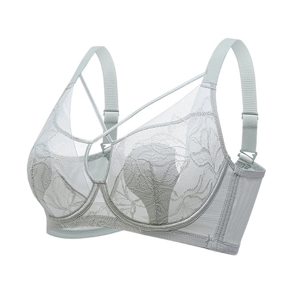 MDUKONU Women’s Bras Womens Seamless Wireless Supportive Bra Push Up Comfort Soft No Underwire Full Coverage T-Shirt Bra Silver 34
