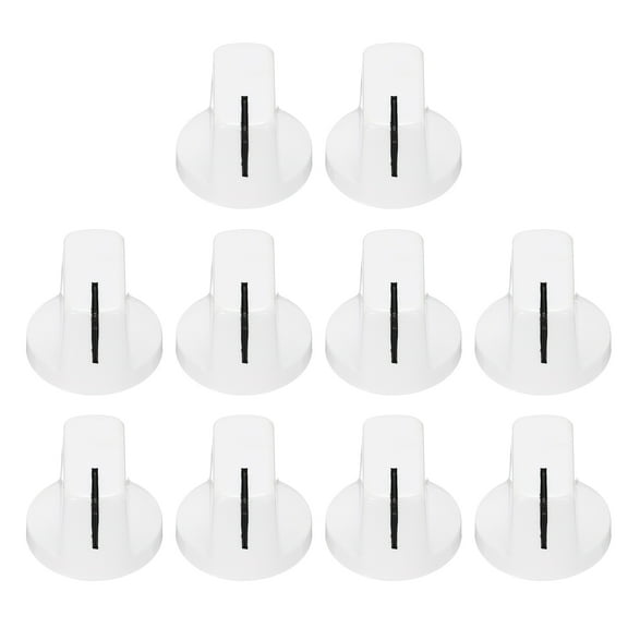 10pcs White Guitar Effect Pedal Knob, 9/16" Plastic Electric Guitar Knobs