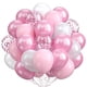 thumbnail image 1 of Laklulu - Juego de globos de látex de 12 pulgadas con confeti metálico, regalo para cumpleaños, bodas, bebés, celebración, aniversario, decoración, 60 unidades, 1 of 5