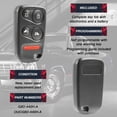 thumbnail image 5 of KeylessOption replacement fob for 2001-2004 Honda Odyssey (72147-SZ3-A92) 4-button remote fob w/ remote sliding door release, 5 of 5