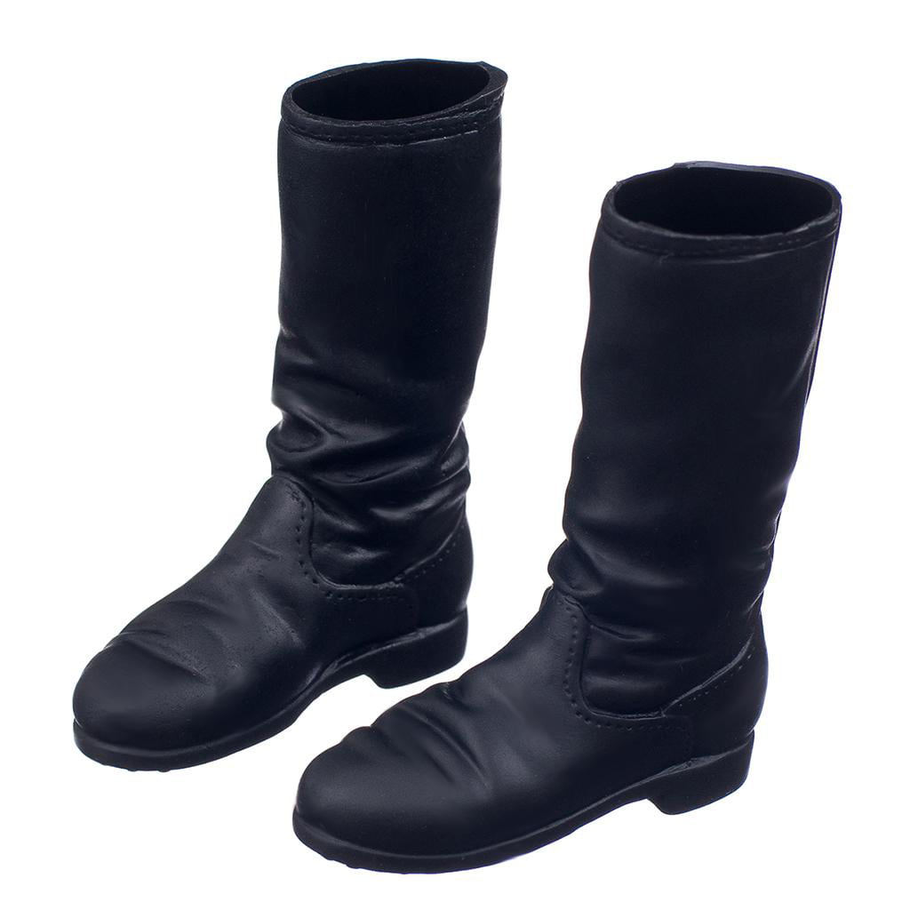 1/6 Women's Black High Heel Boots for 12'' Phicen Kumik Action Body Toy 