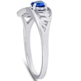 thumbnail image 2 of Pompeii 5/8Ct Heart Shaped Sapphire & Diamond Mom Ring in White, Yellow or Rose Gold, 2 of 4