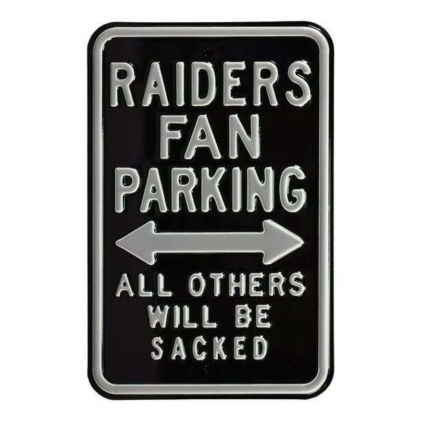 Las Vegas Raiders 12" x 18" Steel Parking Sign - Black - Walmart.com - Walmart.com