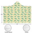 thumbnail image 3 of Wearable Blanket,LightYellow Green Dinosaurs Silhouettes Pattern Hooded Wearable Flannel Blanket for Adults & Teens,Winter Poncho Shawl Wrap Cape Cozy Anti-Pill,60"x80", 3 of 5