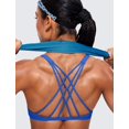 thumbnail image 3 of Sostén CRZ YOGA Sensación Desnuda con Tirantes Cruzados Soporte Medio Azul M, 3 of 4