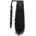 thumbnail image 4 of Pelucas europeas y americanas pelucas rizadas largas extensiones de cabello para mujeres cola de caballo con velcro pelucas de fibra química JM, 4 of 5