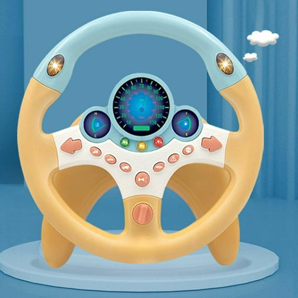 Filfeel électrique enfant enfant volant jouet conduite voiture volant tôt  apprendre chaud 