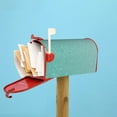 thumbnail image 6 of Bingfone Teal Turquoise Glitter Magnetic Mailbox Cover Standard Size for Garden Yard Outdoor Decorations-25.5x21 in, 6 of 7