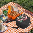 thumbnail image 4 of Jeiento Frog Lunch Bag Insulated Cooler Lunch Box with Shoulder Strap Portable Small Tote Bag to Keep Food Cold and Hot Mushroom School Lunchbox for Girls Boys Kids, 4 of 6