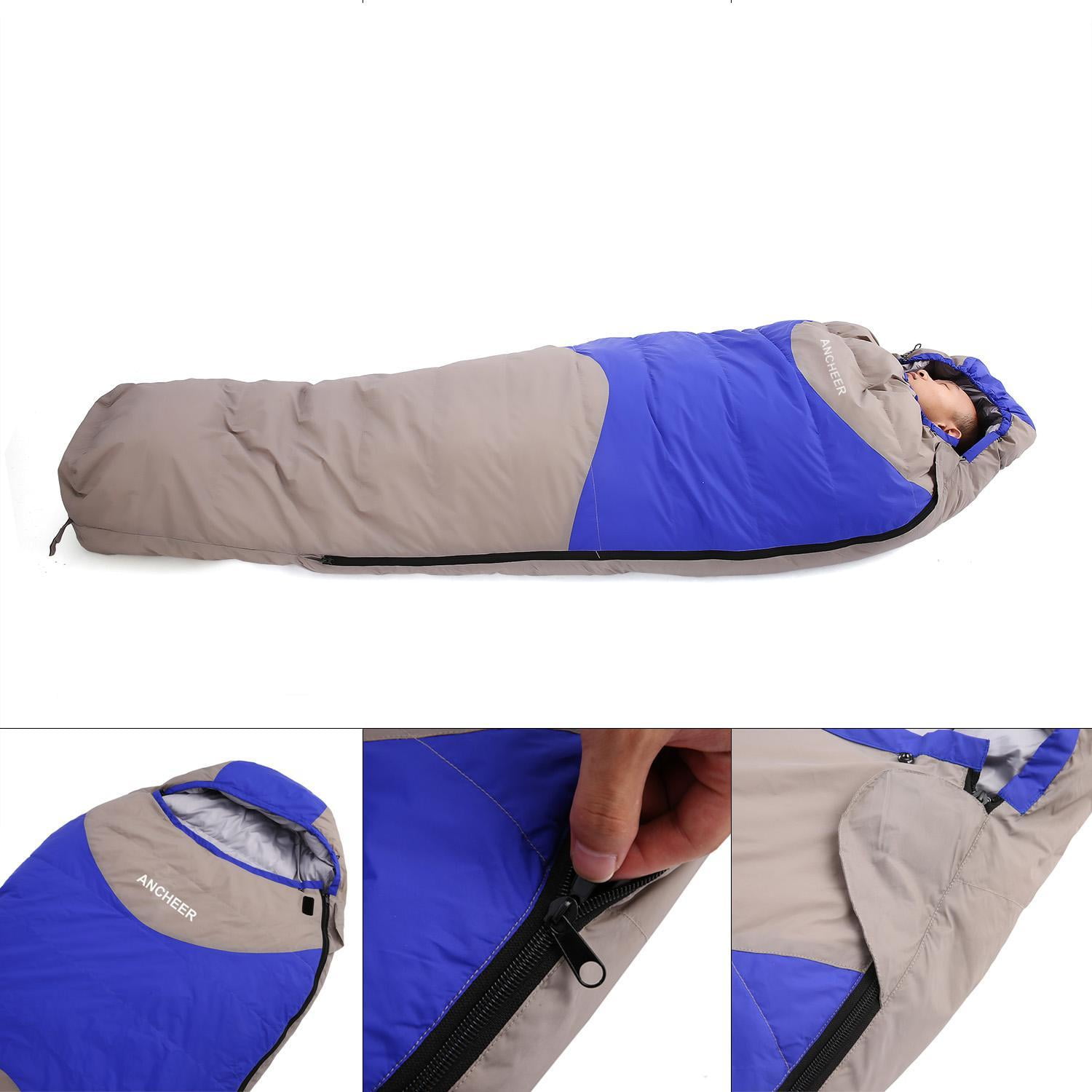 Clearance ! Backpacking Sleeping Bag Zipper Closure ,1500g Duck Down Insulation Capabilities Great for Cold Weather... by