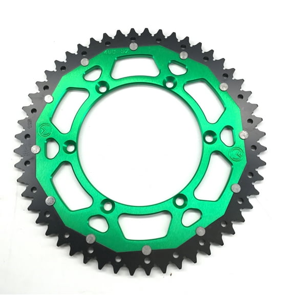 Moose Racing Dual Alloy Rear Sprocket Green 52 Tooth (1210-460-52-15X)
