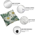 thumbnail image 6 of nygtbtfer  Pillow Set of 2Beige Bufflo Plaid Daisy Eucalyptus Leaves Decorative White Grey Throw Pillow Covers Bloom with Grace Pillowcase Spring Summer Decorations Farmhouse Decor White, 6 of 7
