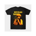 thumbnail image 1 of Camiseta con estampado Erykah Badu para hombre: camiseta de manga corta de algodón lavado vintage, con estampado llamativo de 'Erykah Badu', estilo informal holgado, adecuada para uso informal., 1 of 6