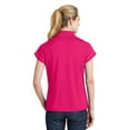 thumbnail image 2 of Sport Tek Contrast Stitch Micropique Polo (LST659) Pink Raspberry, XL, 2 of 6