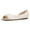 White, variant on Women's D'Orsay Open Peep Toe Shoes Cozy Wave Ballet Flats Lightweight Slip On Loafers Casual Dance for Lady Size 10.5 White